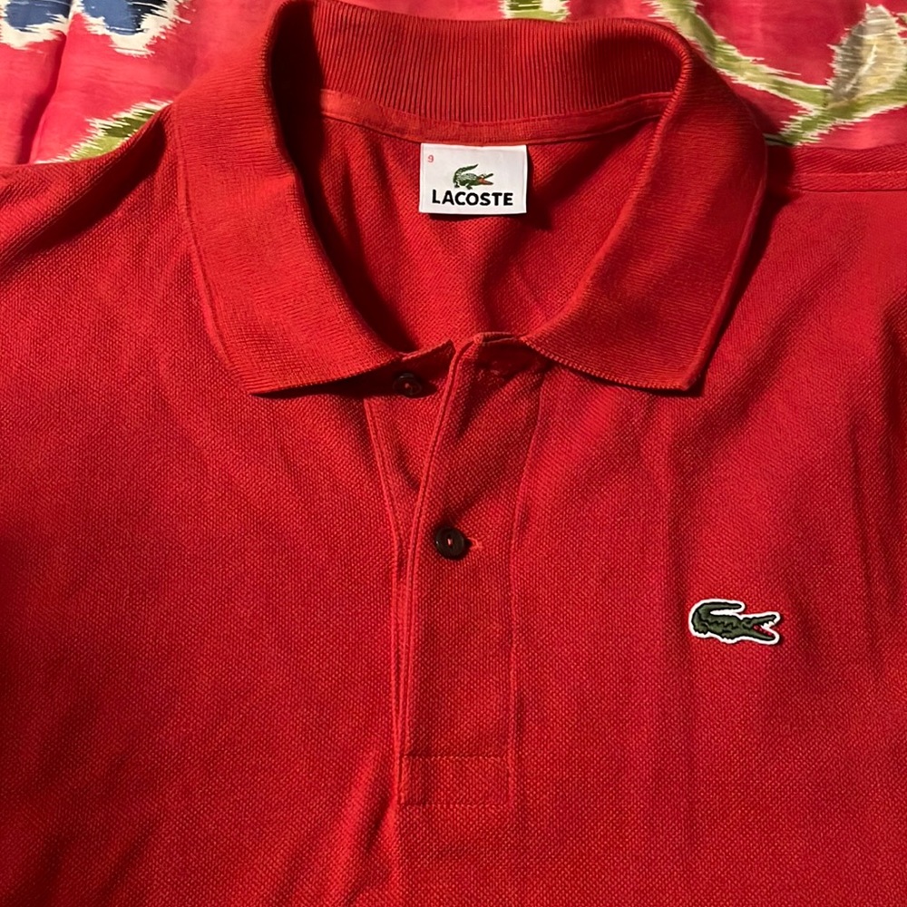 Lacoste red polo